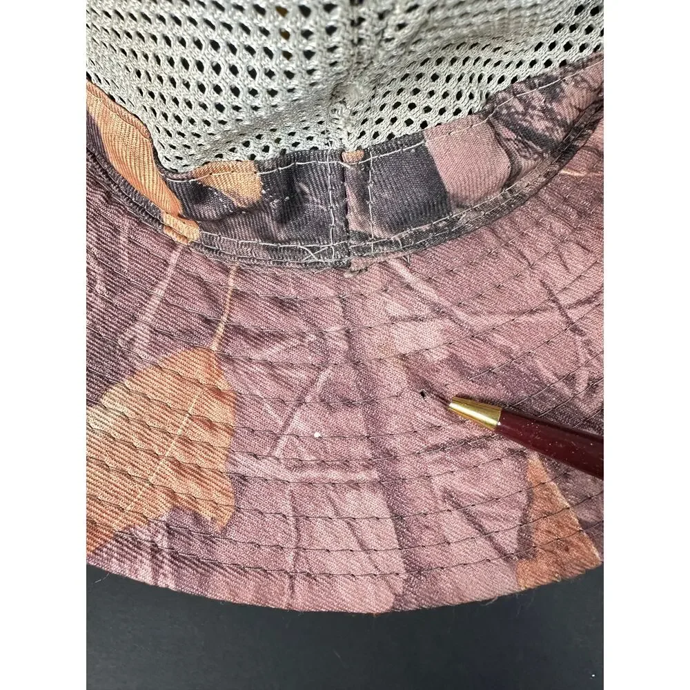 Nike Boonie Bucket Hat Red Brown Mesh Camo Unisex Side Snaps Hard to Find